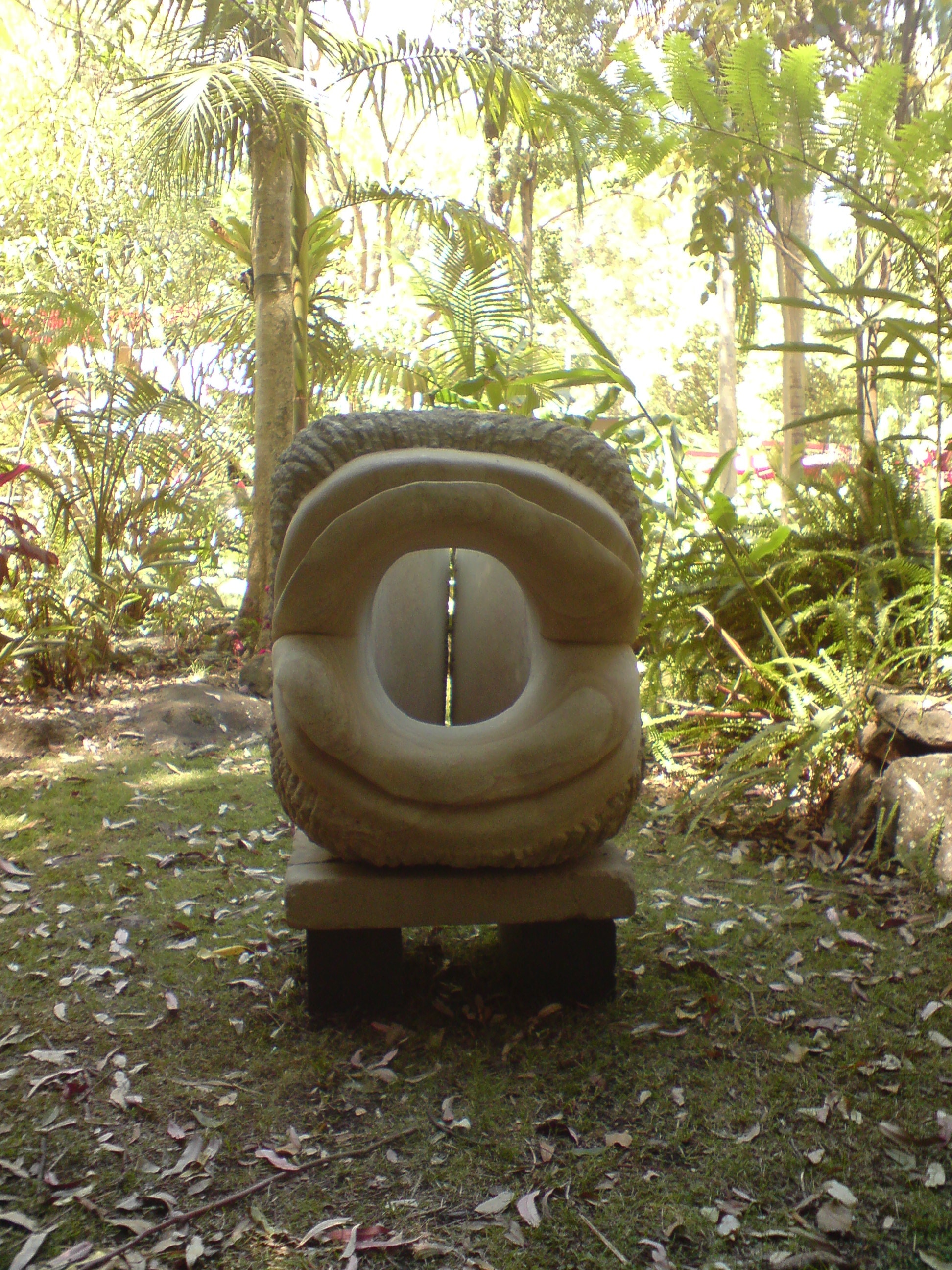 Helidon freestone contemplative sculpture by Antone Bruinsma sculptor